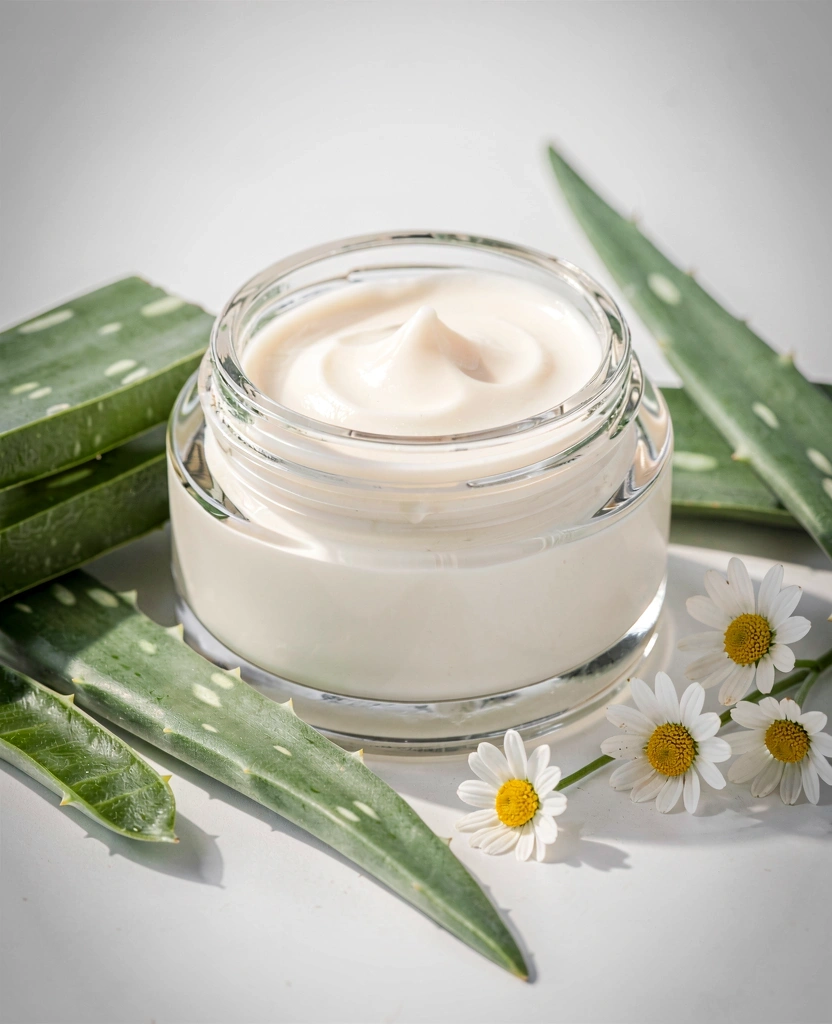 Natürliche Inhaltsstoffe repräsentiert durch hochwertige Hautpflege